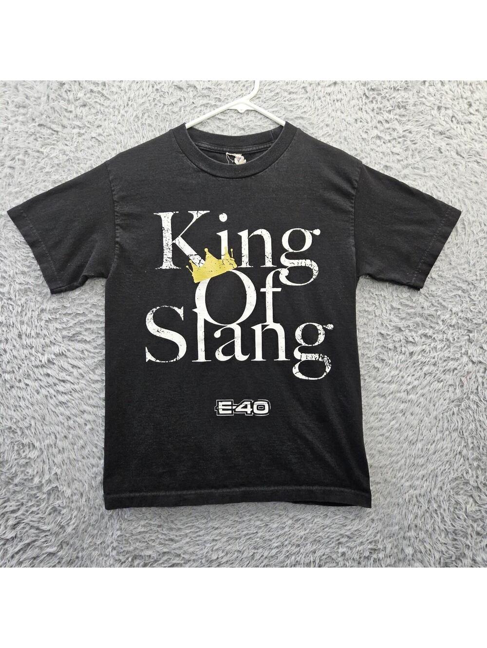 Vintage Rap T Shirt E40 King of Slang Men Small Alstyle Cotton Black
